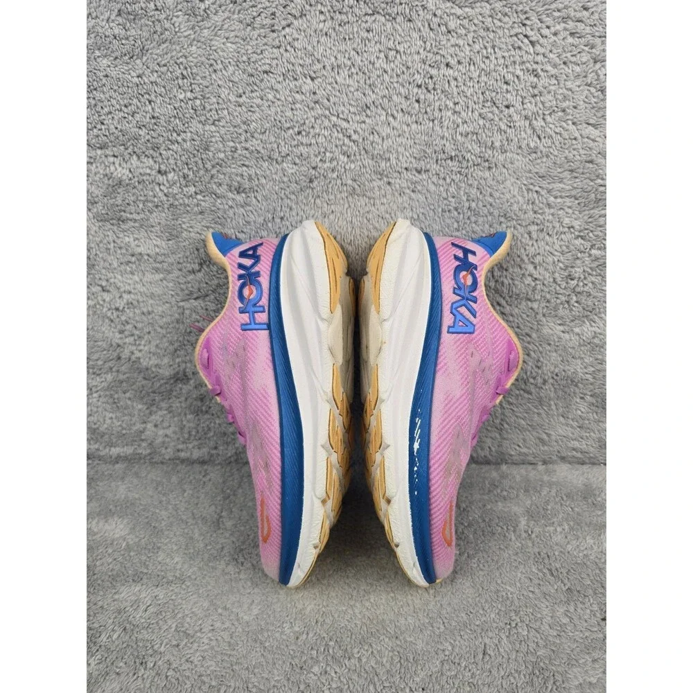 Hoka One One Pink Blue Yellow Women's Athletic Shoes